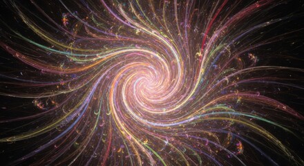 Vibrant Spiral Galaxy Swirl of Cosmic Dust and Light Energy