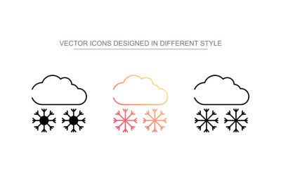 Snow icon design with white background stock illustration
