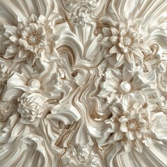 Modern White and Pink Floral Wallpaper for Elegant Interior Walls