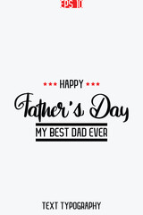 Happy Father's Day Stylish Modern Typescript Text Vertical Template