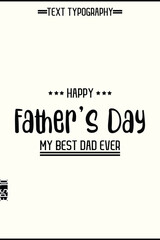 Happy Father's Day Modern StylishLettering Text Vertical