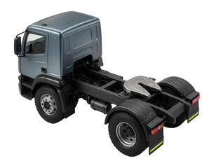 Drayage truck with short chassis and exposed fifth wheel coupling