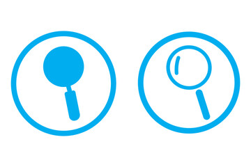 Search Vector Icon Set - Magnifying Glass, Explore, and Zoom Symbols