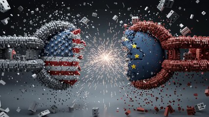 Steel Chain Snaps Amid Rising Trade Tensions - Powered by Adobe