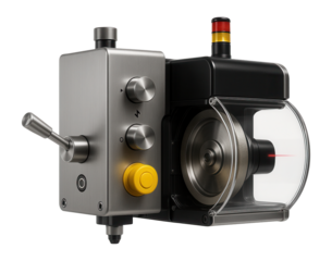 High-precision automatic grinding line with a diamond wheel and laser alignment system for a semiconductor facility