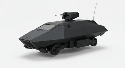 Futuristic Armored Vehicle 3D Render