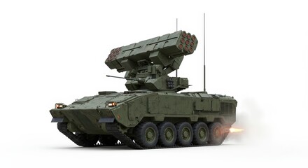 Military Armored Vehicle Launching Missiles