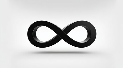 Fototapeta premium High quality photo of flat black infinity symbol.