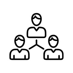 Organization chart hierarchy diagram leadership structure team management business icon vector