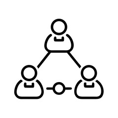 Network connection icon vector illustration, social media network, people connection symbol, team work