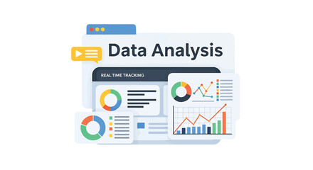 Flat design business plan concept with website and infographic elements