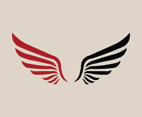 Contrasting Wings Logo Design