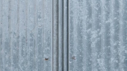 Corrugated Metal Sheet Texture with Galvanized Ribbed Rivet Design