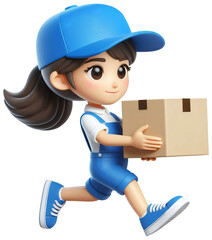 Delivery staff wearing colorful uniforms