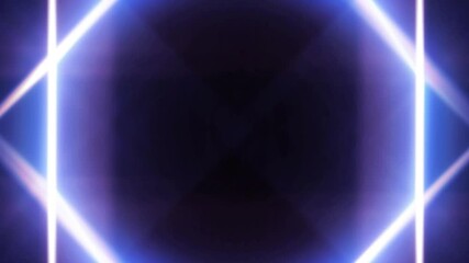 Futuristic abstract light leaks overlay, vibrant purple and blue neon beams over a dark background. Ideal for use in cinematic motion graphics, music videos, stage visuals, or digital effects.