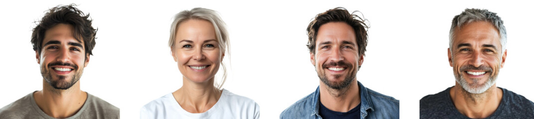 Fototapeta premium happy male portrait isolated on transparent background