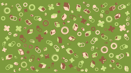 Abstract green pattern of geometric shapes. Abstract vector background for presentation, banner, creative poster design.