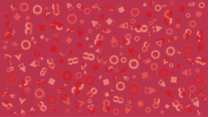 Red geometric abstract pattern. Abstract vector background for presentation, banner, creative poster design.