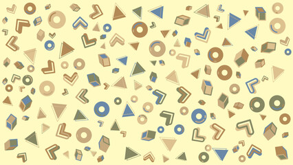 Pastel geometric pattern of shapes. Abstract vector background for presentation, banner, creative poster design.