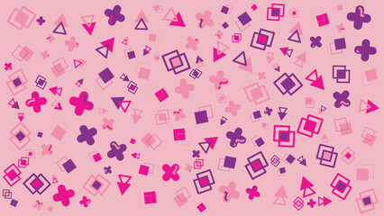 Pink image shows a geometric abstract pattern. Abstract vector background for presentation, banner, creative poster design.