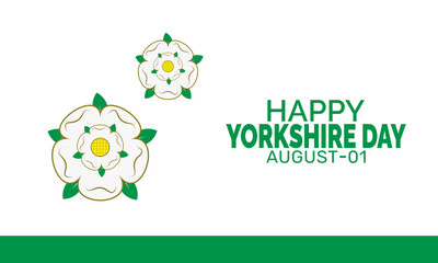 Yorkshire Day celebration background, England holiday concept, use for banner, poster, card, and social media design
