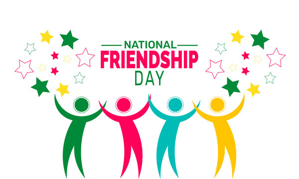 National Friendship Day background, celebration concept, use for banner, greeting card, poster, flyer, and social media design and promotional content