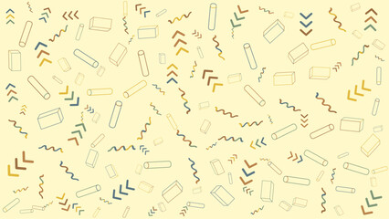 Pastel 80s style geometric pattern. Abstract vector background for presentation, banner, creative poster design.