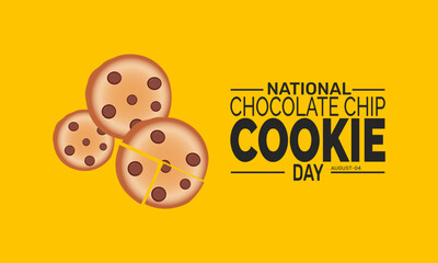 National Chocolate Chip Cookie Day background, sweet dessert celebration, use for banner, poster, flyer, and social media promotional  template