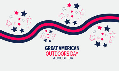 Great American Outdoors Day background template, nature celebration concept, use for banner, flyer, poster, and social media design