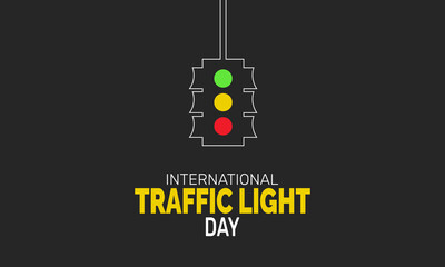 International Traffic Light Day background template, transportation and road safety concept, use for banner, poster, card, and flyer design