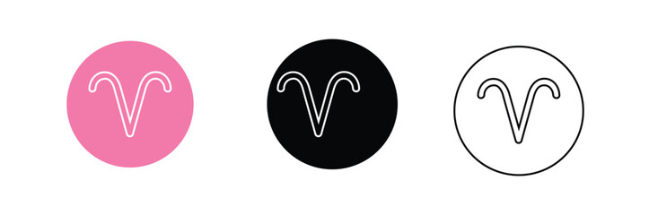 Fototapeta premium aries icon symboll set.