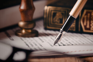 Law, notary background theme