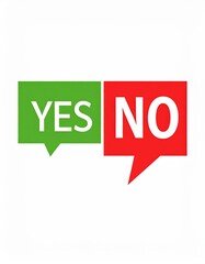 Fototapeta premium A 3D rendering of a green checkmark and a red cross symbol on a white background. Represents approval and rejection, correct and incorrect, yes and no, or decision making. Useful for buGenerated image