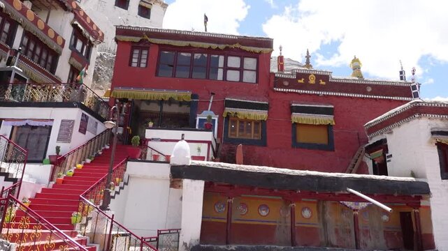 Diskit Monastery, Nubra Valley in Ladakh is one of the Oldest and largest Monastery and tall statue of Maitreya Buddha. 