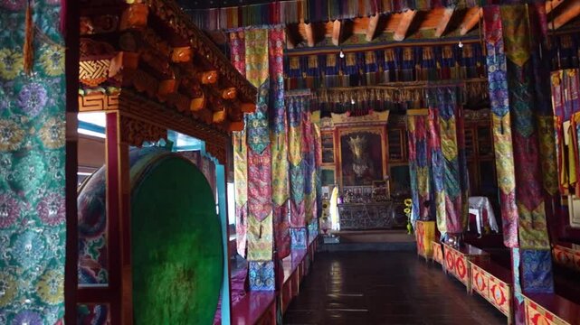 Diskit Monastery, Nubra Valley in Ladakh is one of the Oldest and largest Monastery and tall statue of Maitreya Buddha. 