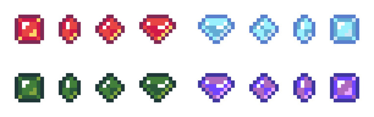 Pixel Coins and Gems