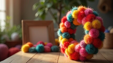 Full frame shot of multi colored woolen fabric, close-up colourfull woolen texture.