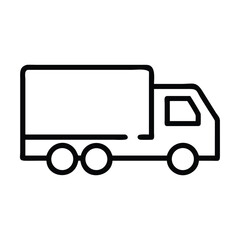 Pictogram of truck minimal line icon transportation illustration 