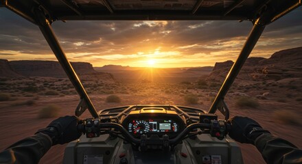 Experience the thrill of desert exploration through off-road adventures at sunset