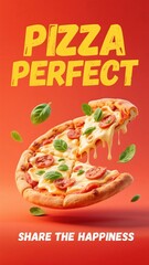 Pizza Perfect Food Poster - Share the Delight Pizza Art