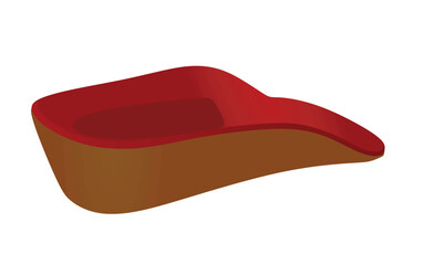Foot high heel insole. vector illustration	