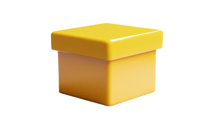 Fototapeta premium Bar of yellow soap with smooth surface and clean design used for personal hygiene isolated on white background