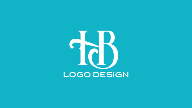 Refined HB monogram logo with sharp lines and minimal layout, great for branding professionals, entrepreneurs, and luxury companies