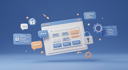 Secured Web Interface with Padlock and Chat