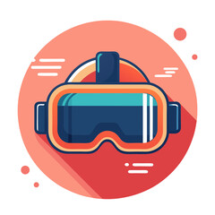Virtual Reality Headset VR Headset Flat Vector Illustration