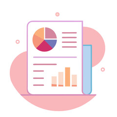 Minimalist Business Report Vector Infographic Illustration