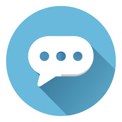 Speech Bubble Icon Flat Vector Design Communication Concept