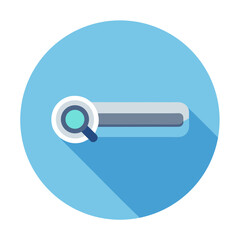 Flat Search Bar Vector Graphic Blue Background