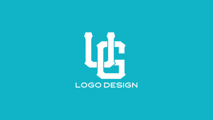 Naklejka premium Creative UG monogram logo in abstract typography style, designed for tech firms, startups, and professional business branding identity.