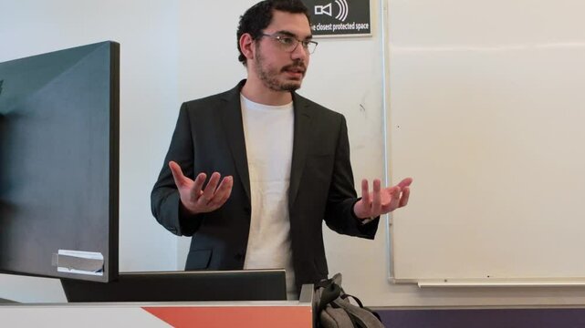 Young Man: Public Speaking Engagement